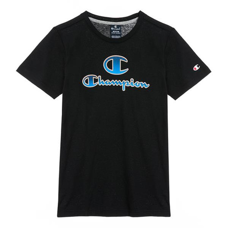 Chłopięcy T-shirt Champion Legacy z okrągłym dekoltem w kolorze czarnym (305979KK001)