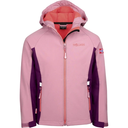 Kurtka sportowa dla dziewczynki TrollKids Girls Kristiansand Jacket orchid/mulberry/peach różowa (321-227)