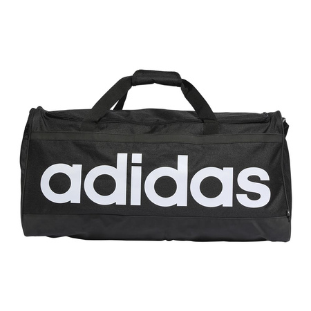 Torba sportowa LINEAR DUFFEL L BLACK/WHITE na ramię regulowana duża pojemność czarna (HT4745)