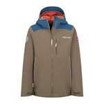 Kurtka przeciwdeszczowa dziecięca dla chłopca/dziewczynki Trollkids Kids Bergen Jacket mocca brown/atlantic blue/glow orange (610-822)