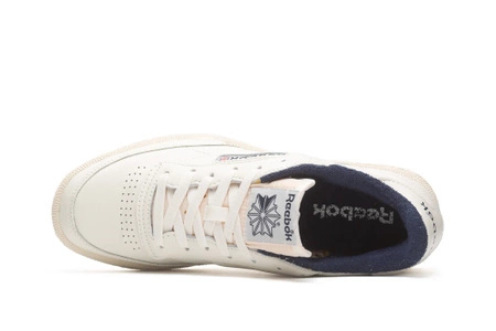 Sneakersy Reebok Club C 85 Vintage Chalk Vector Navy półbuty beżowe (100007796)