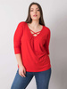 Czerwona wiskozowa bluzka plus size (RV-BZ-6329.43P)