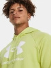 Bluza męska UNDER ARMOUR Rival Fleece Logo z kapturem limonkowa (1379758-743)