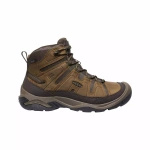 Buty trekkingowe męskie KEEN CIRCADIA MID WP BISON/BRINDLE skórzane wodoodporne i oddychające (KE-1026769)