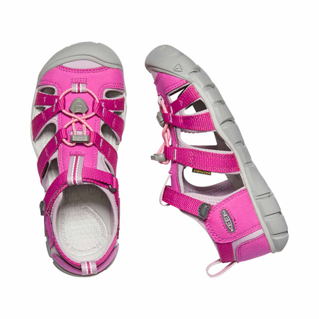 Wyprzedaż - Sandały dziecięce turystyczne na lato Keen Seacamp II CNX Very Berry/Dawn Pink różowe (KE-1022994)
