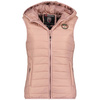 Wyprzedaż - Kamizelka trekkingowa damska z kapturem Geographical Norway Vatika Hood EO Lady 233 Rose Clair bezrękawnik (WW1198F/GNO-LIGHT PINK)