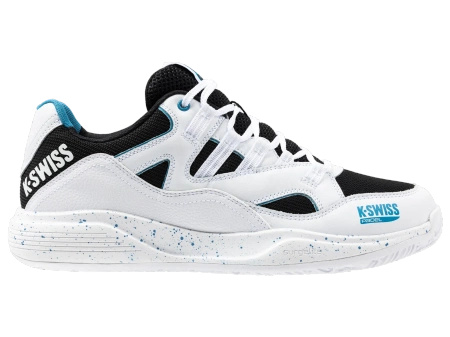 Męskie sneakersy K-Swiss TURA TEAM PADEL WHITE/BLACK/BLUE MOON-M (04435-967-M)