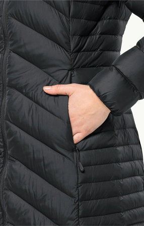 Wyprzedaż - Kurtka zimowa damska puchowa Jack Wolfskin Tundra Down Coat czarne (1207751_6000)