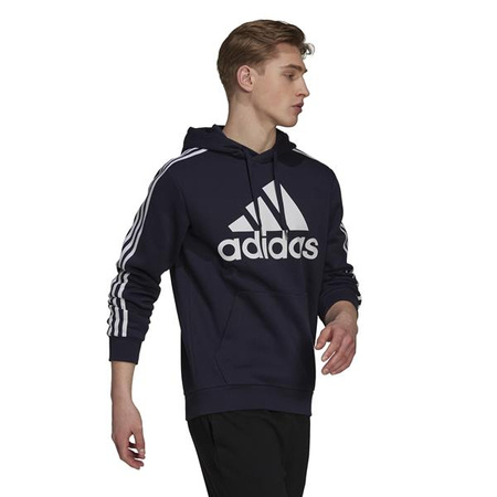 Bluza z kapturem męska Adidas Performance M BL3S FL HD duże logo na środku granatowa (H14642)