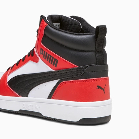 Sneakersy męskie Puma Rebound v6 SoftFoam+ buty sportowe biało-czarno-czerwone (392326-04)