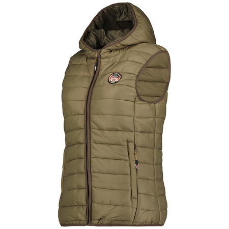 Bezrękawnik Geographical Norway VATIKA HOOD EO GIRL 233 brązowy dla dziweczynki (WW2008E/GNO-Storm)