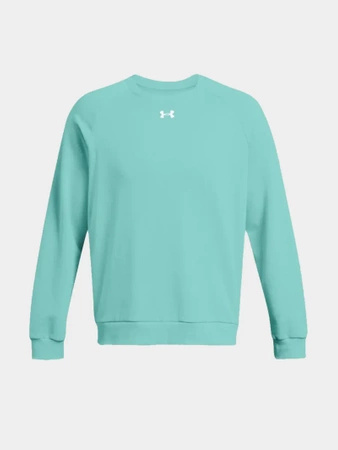 Bluza sportowa męska UNDER ARMOUR FLEECE CREW turkusowa (1379755-482 )