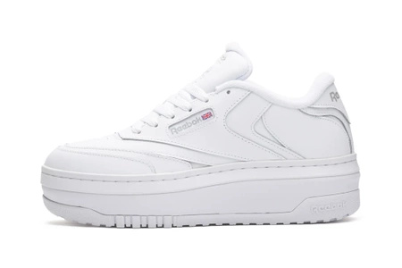 Buty sportowe damskie Reebok Club C Extra W Cloud White Pure Grey 3 sneakersy skórzane białe (100033501)