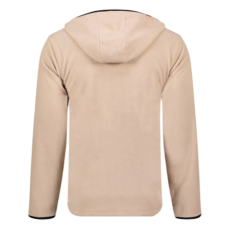 Wyprzedaż - Polar męski Geographical Norway UNICIA  MEN 224 bluza z kapturem rozpinana ciepła beżowa (WX3713H/GN)