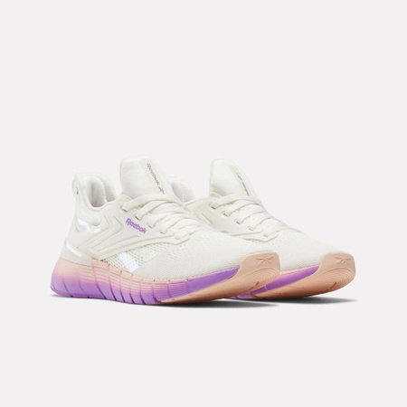 Wyprzedaż - Buty treningowe damskie Reebok Nano Gym sneakersy na siłownię białe/fioletowe (100208624)