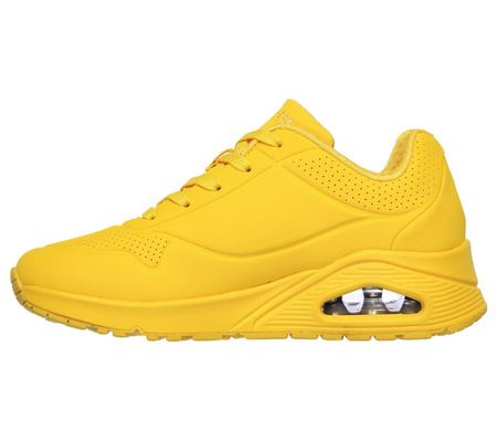 Wyprzedaż - Sneakersy damskie Skechers Uno Stand On Air buty sportowe żółte (73690-YEL)