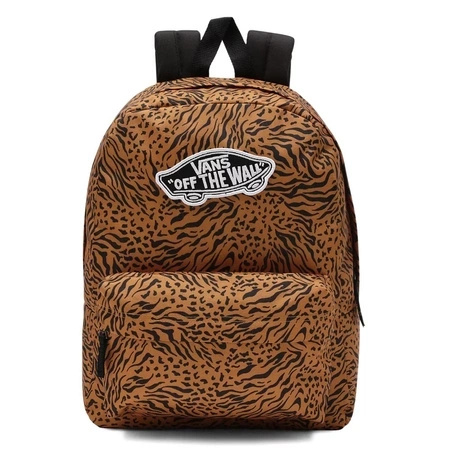 Plecak miejski młodzieżowy Vans Wm Realm Backpack Golden Brown/Bl szkolny panterka (VN0A3UI611D)