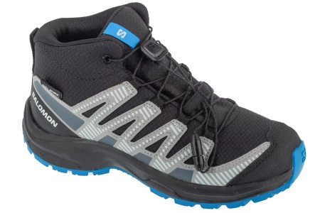 Buty Trekkingowe dla chłopca Salomon XA Pro 3D V8 Mid WP J wysokie poza kostkę Czarne (L47729800)