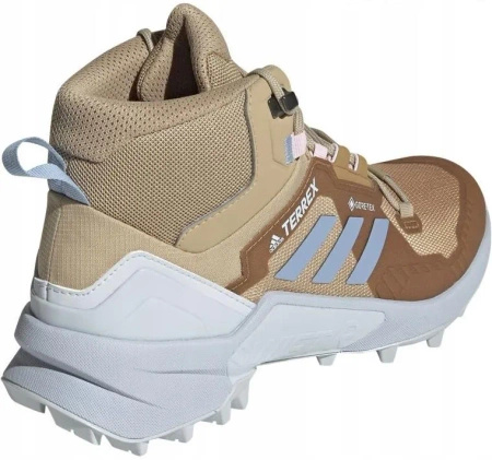 Wyprzedaż - Buty dziecięce trekkingowe adidas Terrex Swift R3 Mid GTX W brązowe (FZ3011)
