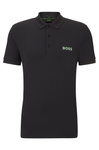 Wyprzedaż - Koszulka Polo męska BOSS Paule Charcoal slim fit czarna (50512789-016)