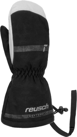 Wyprzedaż - Rękawice snowboardowe dziecięce Reusch Maxi R-Tex® XT Mitten jednopalczaste ocieplane wodoodporne czarno-szare (62/85/515/7070)