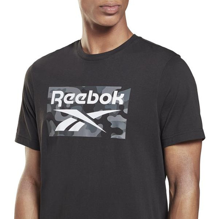 Męski T-shirt Reebok CAMO TEE w kolorze czarnym (HA6313)