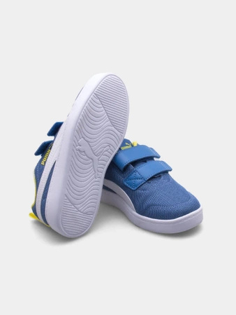 Buty sportowe dziecięce Puma Courtflex V2 Mesh V PS sneakersy dla dzieci niebieskie (371758-07)