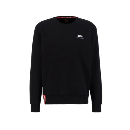 Bluza męska Alpha Industries Basic Sweater Small Logo black sweter z małym logo czarny (188307-03)