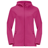Wyprzedaż - Bluza polarowa z kapturem damska Jack Wolfskin Baiselberg Hooded FZ W sportowa różowa (1710772_2318)