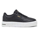 Sneakersy damskie PUMA CALI COURT LTH WNS PUMA BLACK- lifestylowe buty sportowe ze skóry naturalnej czarne (393802-04)