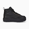 Sneakersy wysokie damskie Puma Karmen Mid buty na platformie z gładkiej skóry czarne (385857-02)