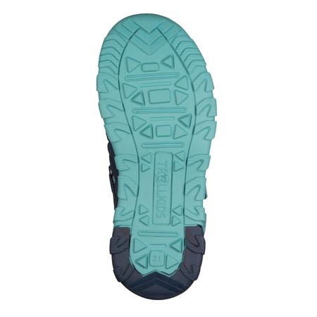 Sandały sportowe dziecięce dla chłopca/dziewczynki Trollkids Kids Kristiansand Sandal XT dark navy/dusky turquoise/glow orange (665-110)