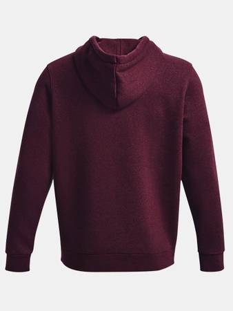 Bluza kangurka męska UNDER ARMOUR Essential Fleece z kapturem bordowa (1373880-601)