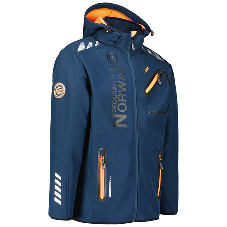 Kurtka softshell męska Geographical Norway ROYAUTE NAVY -ORANGE DB MEN 068 NAVY / ORANGE (WY8028H/GN-MARINE / ORANGE)