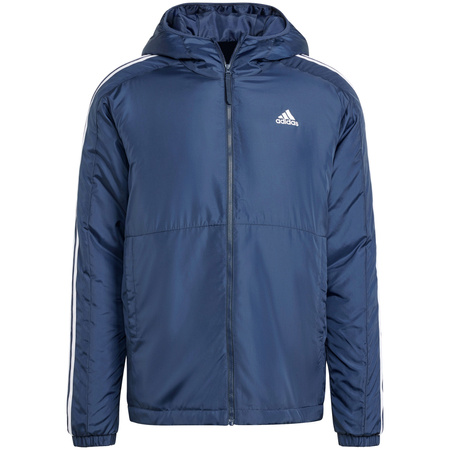 Kurtka męska adidas Essentials 3-Stripes Insulated Hooded granatowa (IS1278)