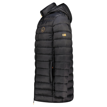 Kurtka męska Geographical Norway AMIGOMAP LONG HOOD DB BLACK MEN 233 BLACK (WZ5085H/GN-NOIR)
