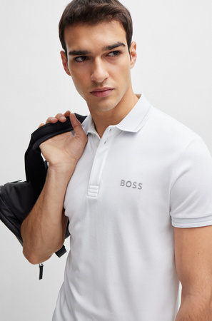 Koszulka Polo męska BOSS Paule 1 BIANCO slim fit biała (50512892-100)