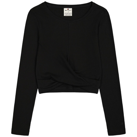 Koszulka damska Champion Crewneck Croptop czarna (117435 KK001)