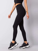 Czarne legginsy basic w prążek (RV-LG-6379.11X)