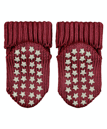Wyprzedaż - Skarpetki niemowlęce antypoślizgowe FALKE Cotton Catspads SO CP ruby (10603-8830)