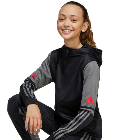 Bluza dla dzieci adidas Squadra 25 Hoodie czarno-szara (JD6087)
