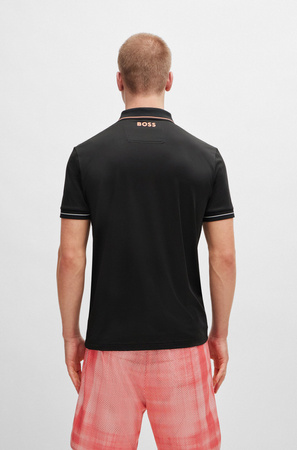 Koszulka Polo męska BOSS Paul Pro NERO slim fit czarna (50506203-002)