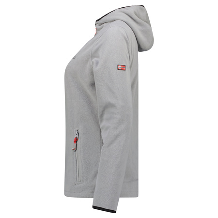 Polar damski Geographical Norway UNICIA LADY 224 ciepła bluza sportowa na suwak szara (WX3714F/GN)