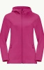 Wyprzedaż - Bluza polarowa z kapturem damska Jack Wolfskin Baiselberg Hooded FZ W sportowa różowa (1710772_2318)