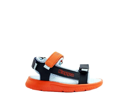 Wyprzedaż - Sandały sportowe dziecięce Kappa Kana MF K na lato dla dzieci czarne/pomarańczowe (260886MFK-4467)