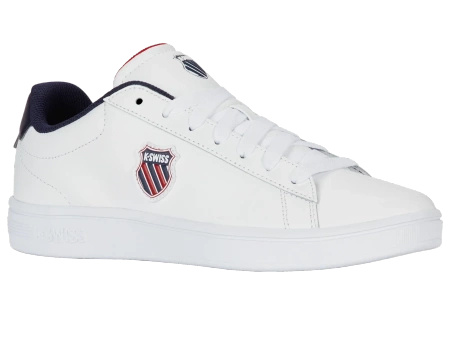 Męskie sneakersy K-Swiss COURT SHIELD II WHITE/PEACOAT/SAMBA RED-M (04412-983-M)