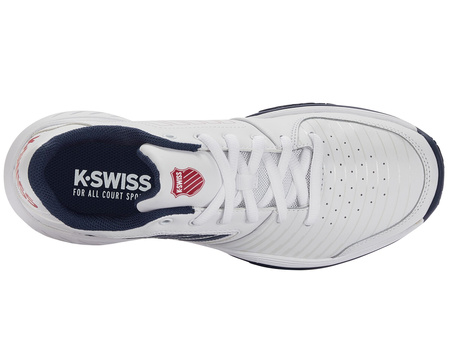 Buty sportowe męskie K-Swiss Court Express tenisowe skórzane białe (05443-136-M)