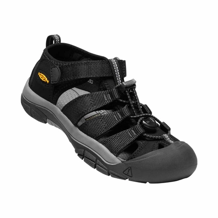 Sandały trekkingowe dziecięce na lato Keen Newport H2 Black/Keen Yellow czarne (KE-1022838)