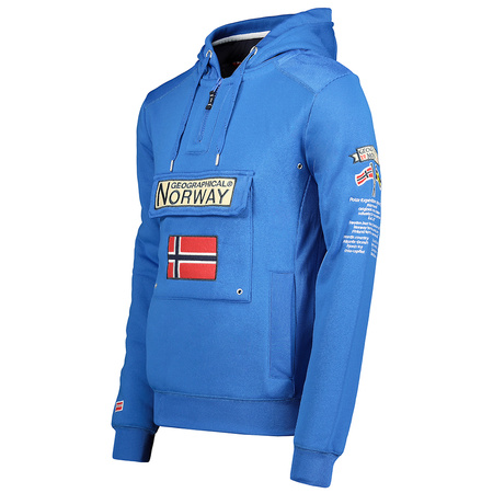 Bluza z kapturem męska Geographical Norway Gymclass DB Men 100 sportowa niebieska (WW5525H/GN/Royal Blue)