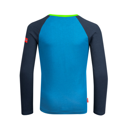 Bluzka ongsleeve bawełniana dziecięca dla chłopca/dziewczynki Trollkids Kids Preikestolen Longsleeve medium blue/navy (493-108)